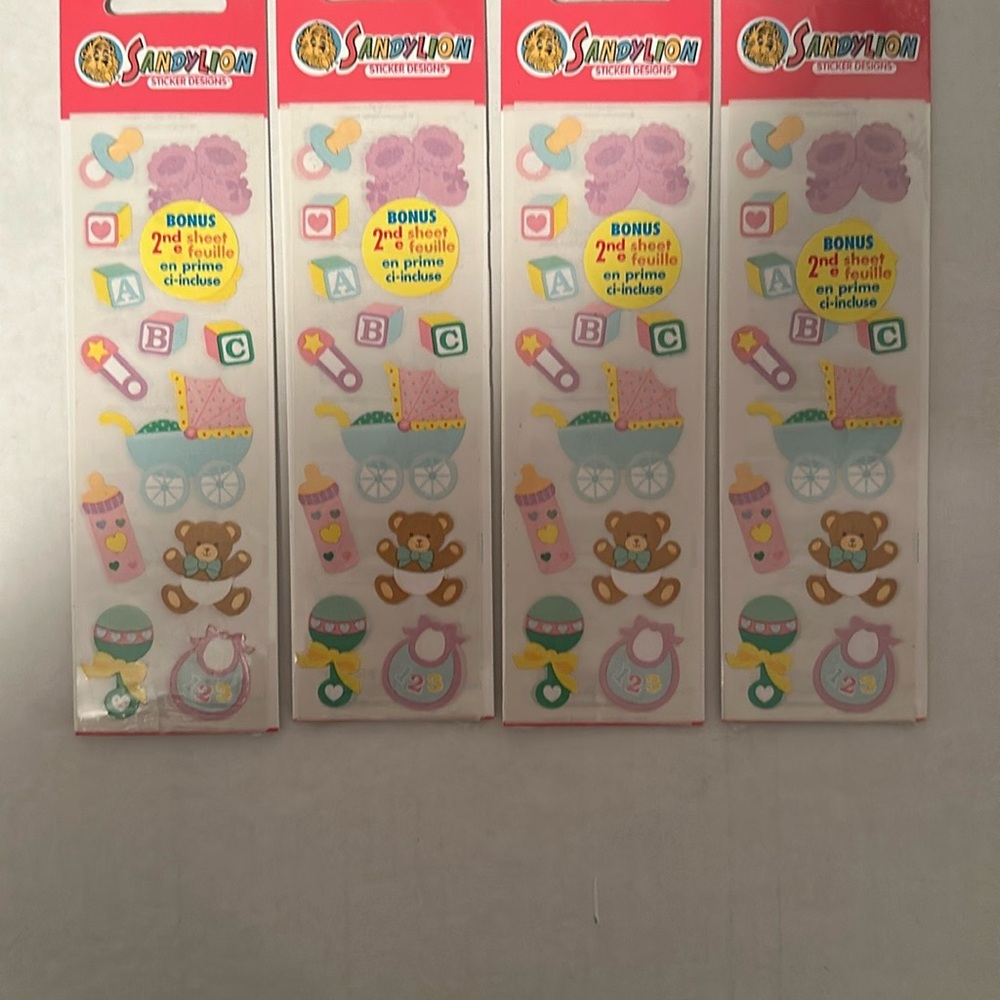 SandylionBaby Themed Stickers NIP-4 packs